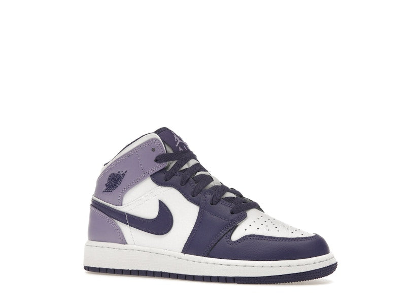 Jordan 1 Mid White Sky J Purple (GS)