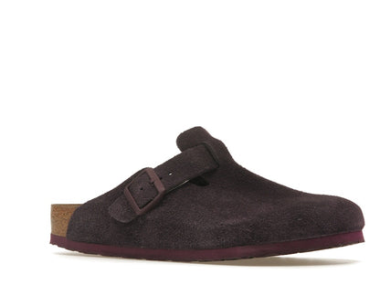 Birkenstock Boston Soft Footbed Suede Wine