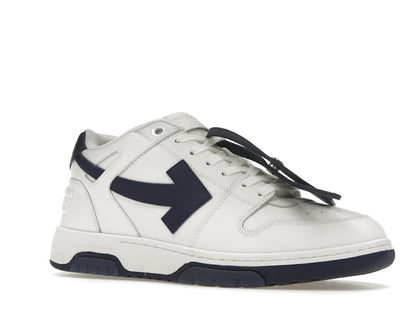 OFF-WHITE Out Of Office OOO Low Tops White Navy Blue