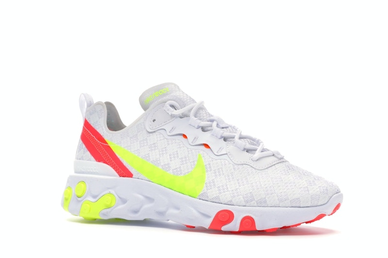 Nike React Element 55 White Crimson Volt