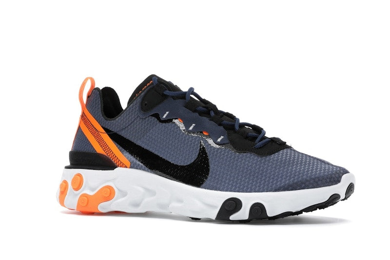 Nike React Element 55 SE Midnight Navy Total Orange