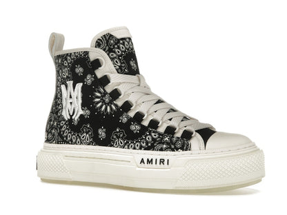 AMIRI Bandana Court Hi-top Sneaker Black White (Women's)