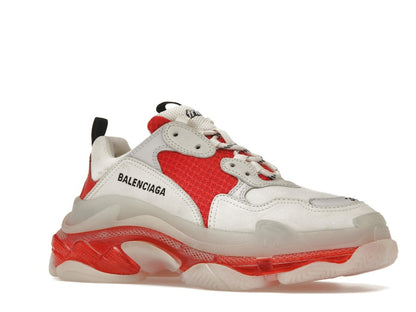Balenciaga Triple S Clear Sole White Red