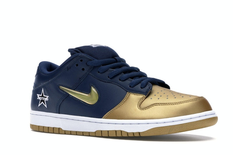 Nike SB Dunk Low Supreme Jewel Swoosh Gold