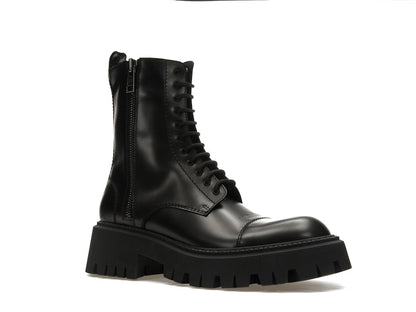 Balenciaga Tractor 20mm Zip Up Boot Black