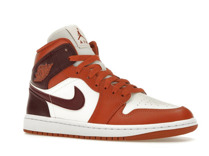 Jordan 1 Mid Dusty Peach Night Maroon (Women's)