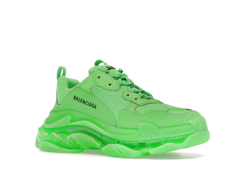 Balenciaga Triple S Soft Neon Green Clear Sole (Women's)