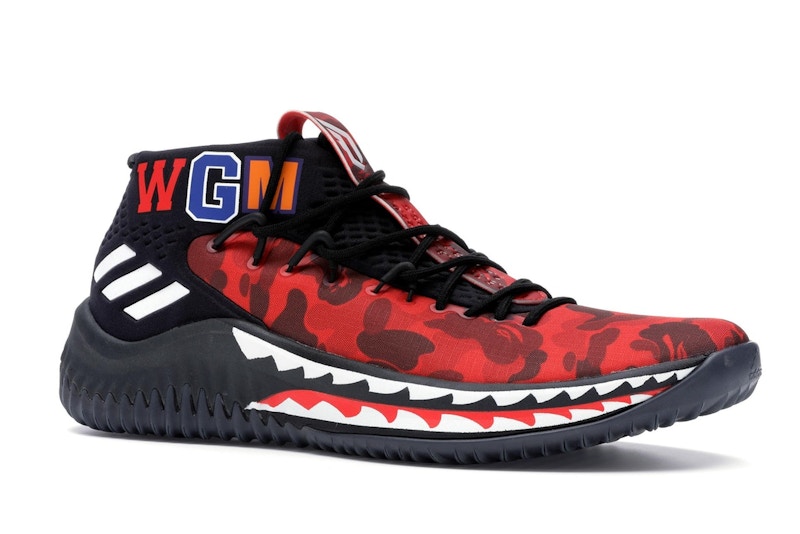 adidas Dame 4 A Bathing Ape Red