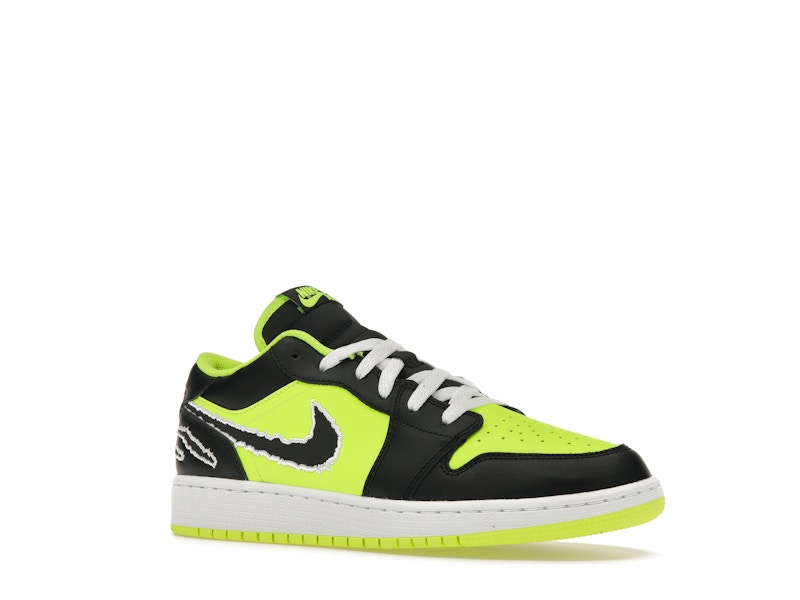 Jordan 1 Low SE Black Cat Volt (GS)