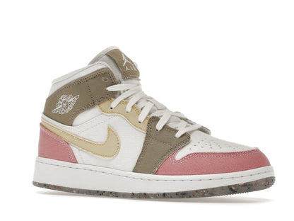 Jordan 1 Mid SE Pastel Vivid Green Grind (GS)