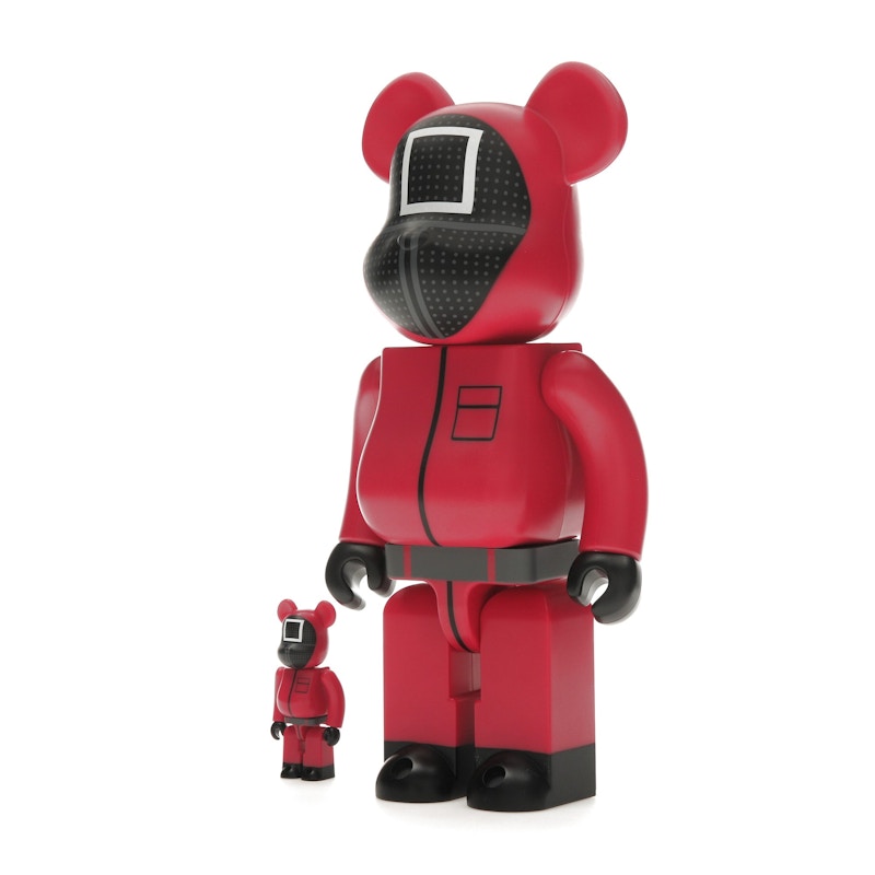 Bearbrick x Squid Game Guard (Square) 100% & 400% Set