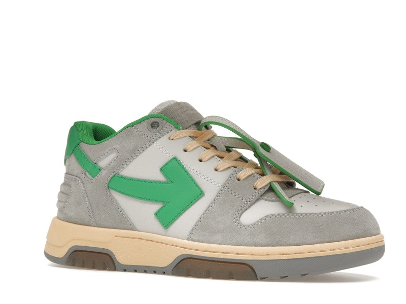 OFF-WHITE Out Of Office OOO Low Tops Light Grey Green