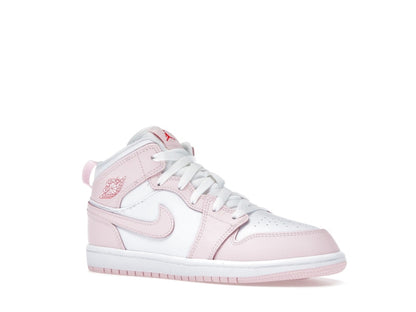 Jordan 1 Mid Pink Foam Fire Red White (PS)
