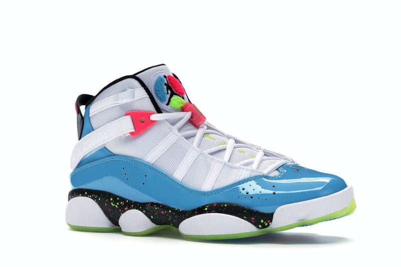 Jordan 6 Rings White Light Blue Fury Cyber