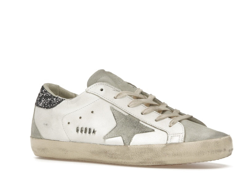 Golden Goose Super-Star White Dark Grey Glitter (Women's)