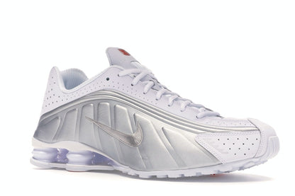 Nike Shox R4 White Metallic Silver