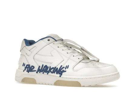 OFF-WHITE Out Of Office "OOO" Low Tops For Walking White White Dark Blue SS22