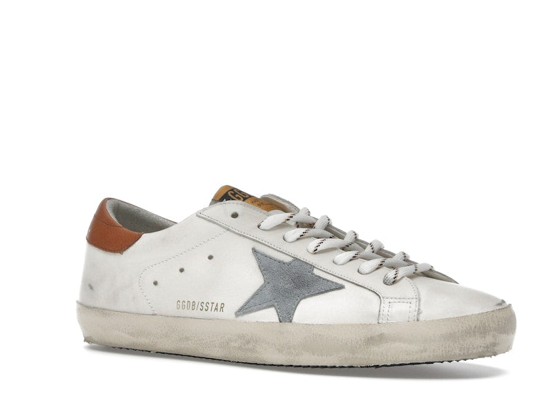 Golden Goose Super-Star White Grey Brown Heel Tab