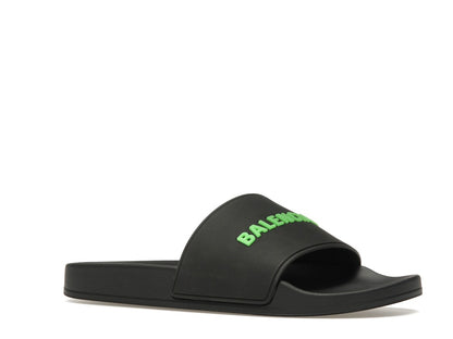 Balenciaga Pool Slide Black Fluo Green (Women's)