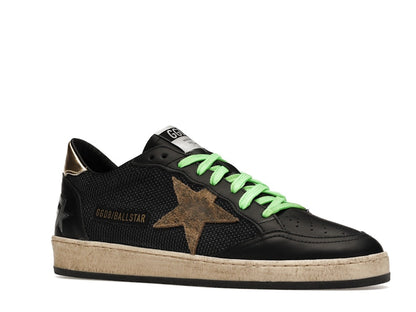 Golden Goose Ball-Star Low Black Fluorescent green