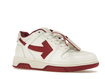 OFF-WHITE Out Of Office OOO Low Tops White Red White Tag