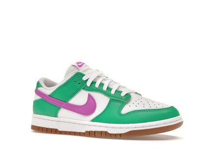 Nike Dunk Low White Stadium Green Fuchsia (Women's)