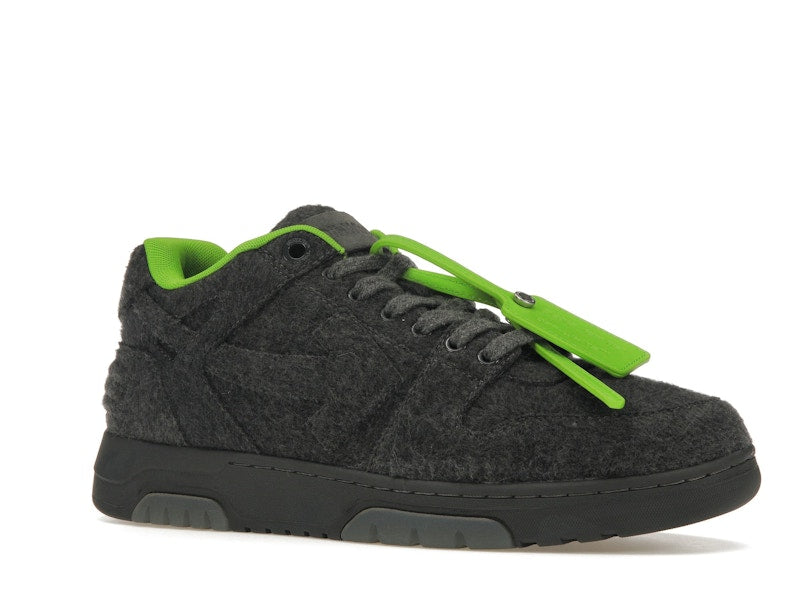 OFF-WHITE Out Of Office "OOO" Low Tops Grey Green Wool