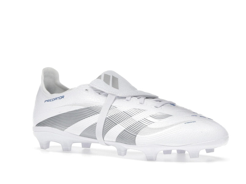 adidas Predator League Fold-Over Tongue FG/MG Cloud White Silver Metallic Bright Royal