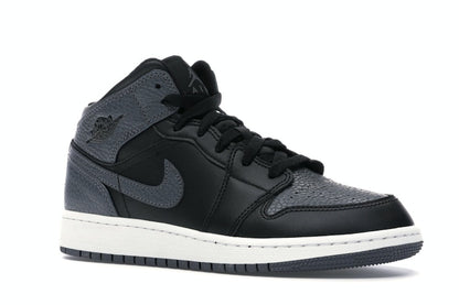 Jordan 1 Mid Black Dark Grey (GS)