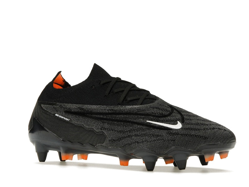Nike Gripknit Phantom GX Elite SG-Pro Anti-Clog Traction Black Dark Smoke Grey Total Orange