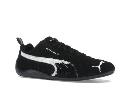 Balenciaga x Puma Speedcat Suede Distressed Black White
