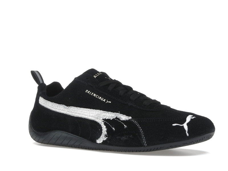 Balenciaga x Puma Speedcat Suede Distressed Black White