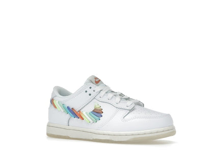 Nike Dunk Low SE Rainbow Lace Swoosh White (PS)