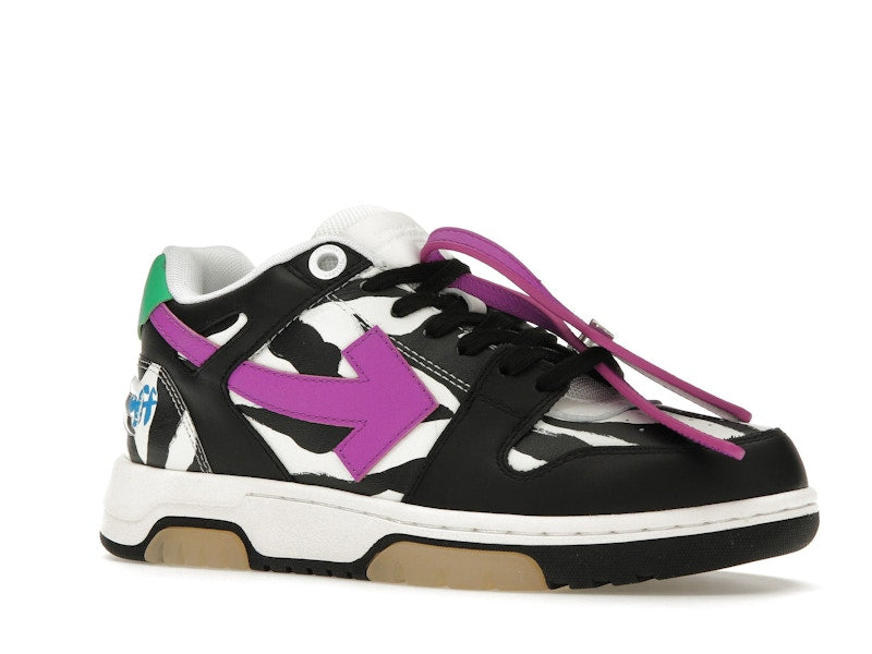 OFF-WHITE Out Of Office OOO Low Tops Zebra Pink (Women's)