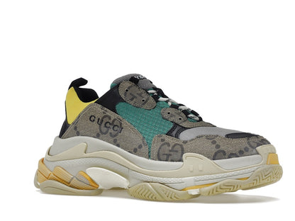 Gucci x Balenciaga The Hacker Project Triple S Beige Green Yellow