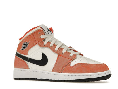 Jordan 1 Mid SE Orange Suede (GS)