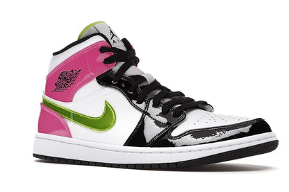 Jordan 1 Mid White Black Cyber Pink