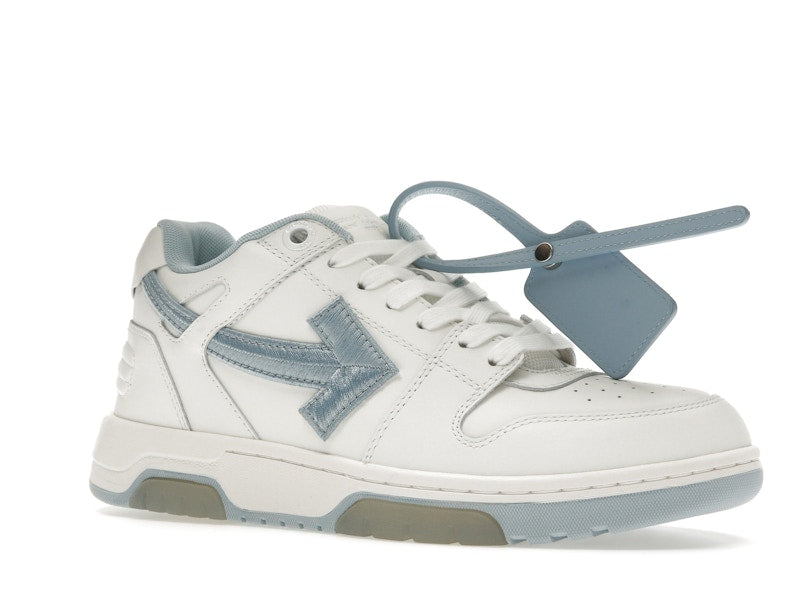 OFF-WHITE Out Of Office OOO Low Tops Embroidered Arrow White Light Blue