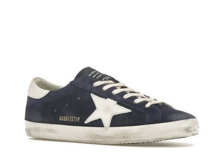 Golden Goose Super-Star Navy Suede White