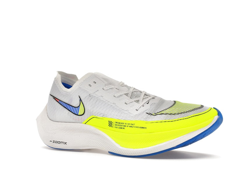 Nike ZoomX Vaporfly Next% 2 White Volt Racer Blue