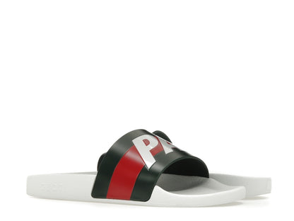 Palace x Gucci Logo Web Slide Sandal White