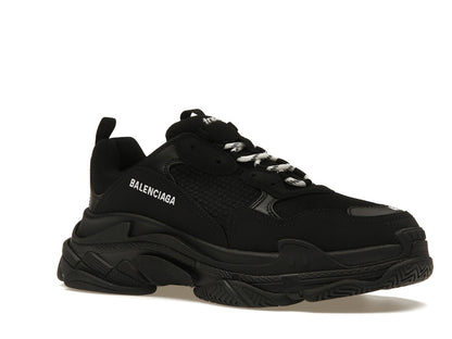 Balenciaga Triple S Black White Laces