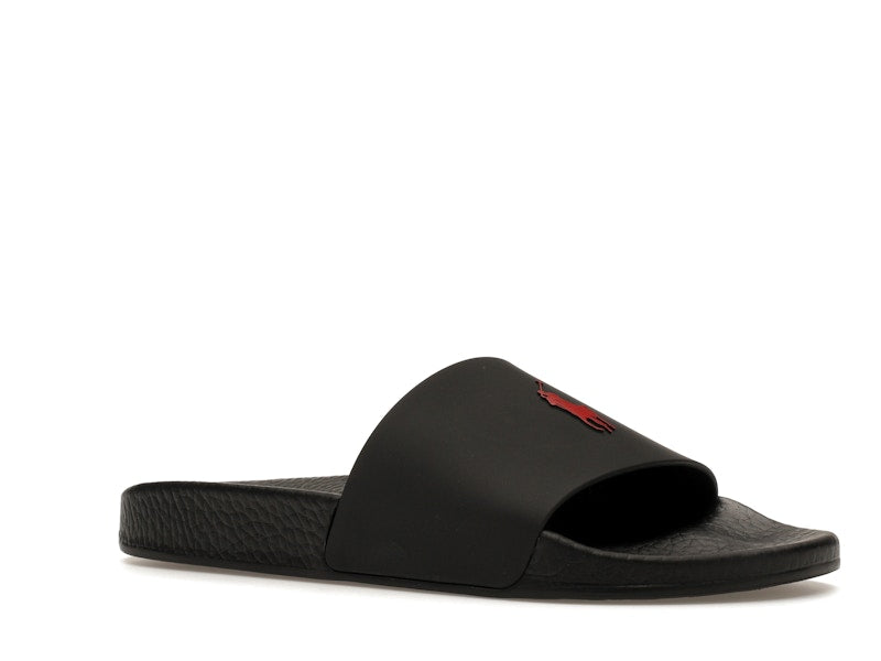 Polo Ralph Lauren Signature Pony Slide Black Red
