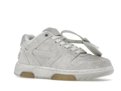 OFF-WHITE Out Of Office OOO Low Tops Vintage Suede Destressed White