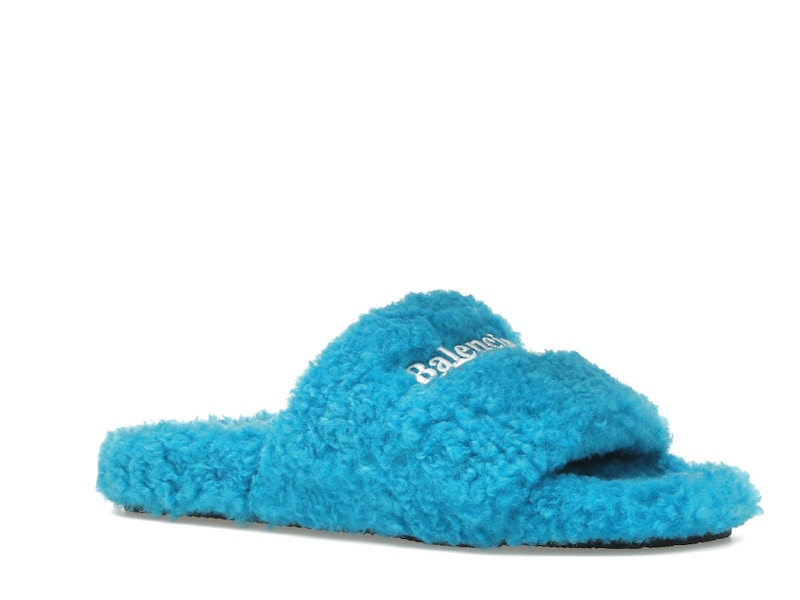 Balenciaga Furry Slide Sky Blue