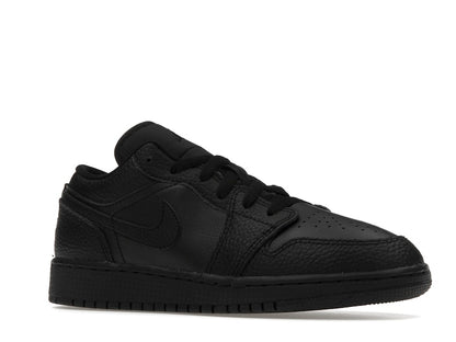 Jordan 1 Low Tumbled Leather Black (GS)