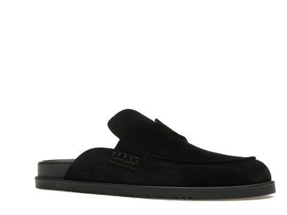 Hermes Go Mule Noir Suede Calkfskin (Men's)