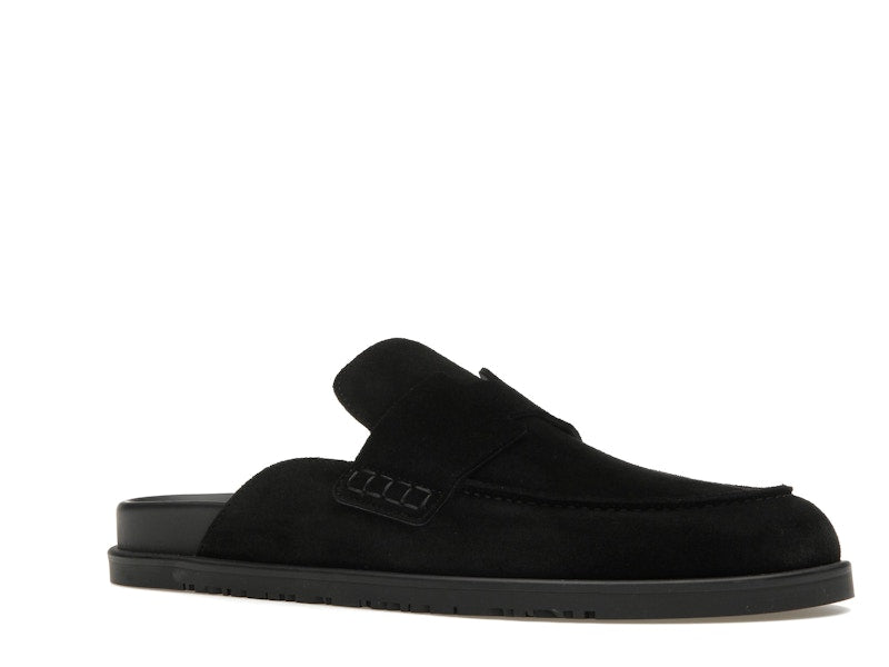 Hermes Go Mule Noir Suede Calkfskin (Men's)