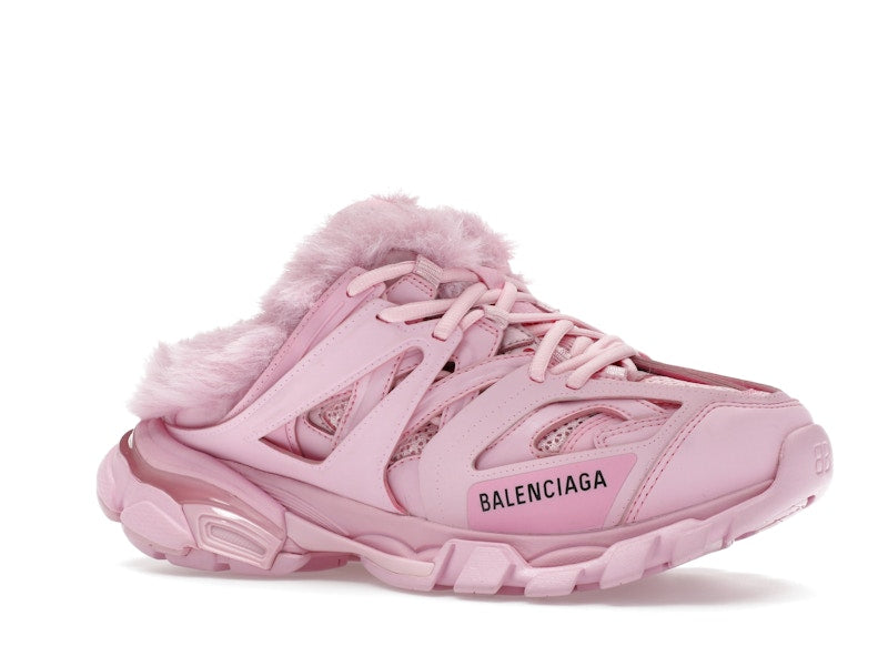 Balenciaga Track Mule Pink Faux Fur (Women's)