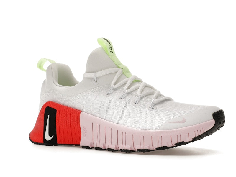 Nike Free Metcon 6 White Barely Volt Bright Crimson Pink Foam (Women's)
